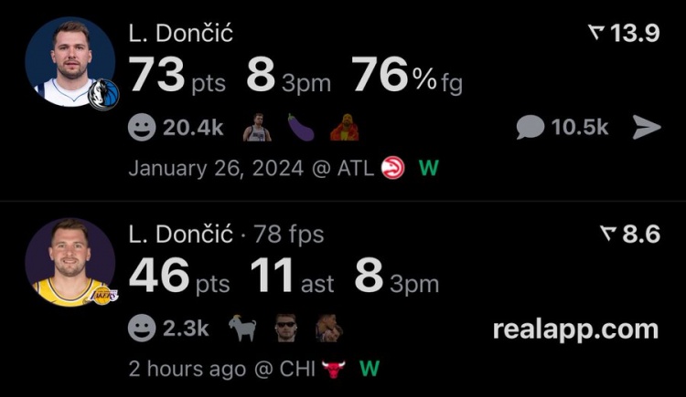 OD体育-这是卢卡日？东契奇两年前的今天砍下73分 今天46分11助